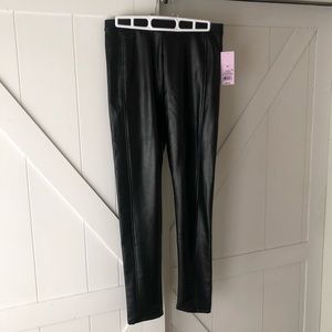 Black Faux Leather Legging Pants